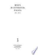 Rivista di letteratura italiana