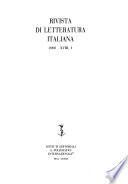 Rivista di letteratura italiana