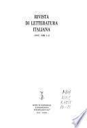 Rivista di letteratura italiana