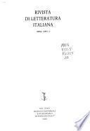 Rivista di letteratura italiana