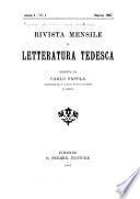 Rivista di Letteratura Tedesca, diretta da Carlo Fasola