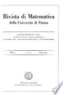 Rivista di matematica della Università di Parma