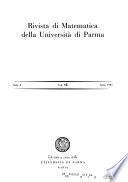 Rivista di matematica della Università di Parma