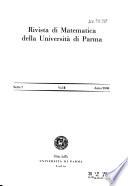 Rivista di matematica della Università di Parma