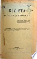 Rivista di scienze storiche pubblicazione mensile sotto gli auspici della società cattolica per gli studi scientifici
