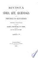 Rivista di storia, arte, archeologia per la provincia di Alessandria