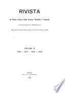 Rivista di storia critica delle scienze mediche e naturali organo ufficiale della Societa italiana di storia critica delle scienze mediche e naturali