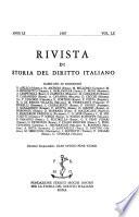 Rivista di storia del diritto italiano