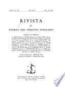 Rivista di storia del diritto italiano