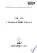 Rivista di storia del diritto italiano