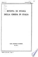 Rivista di storia della Chiesa in Italia