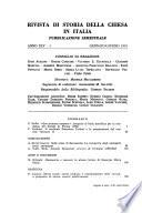 Rivista di storia della chiesa in Italia