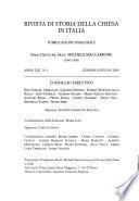 Rivista di storia della chiesa in Italia