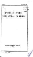 Rivista di storia della Chiesa in Italia