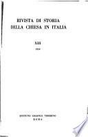 Rivista di storia della chiesa in Italia