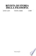 Rivista Di Storia Della Filosofia