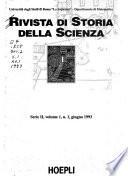 Rivista Di Storia Della Scienza