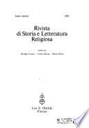 Rivista di storia e letteratura religiosa