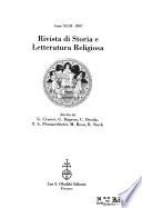 Rivista di storia e letteratura religiosa