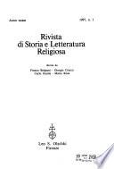 Rivista di storia e letteratura religiosa