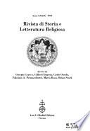 Rivista di storia e letteratura religiosa