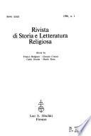 Rivista di storia e letteratura religiosa