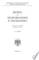 Rivista di studi bizantini e neoellenici