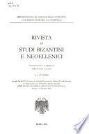 Rivista di studi bizantini e neoellenici