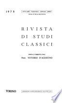 Rivista di studi classici