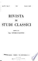 Rivista di studi classici