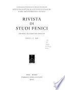 Rivista Di Studi Fenici