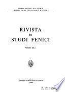 Rivista Di Studi Fenici