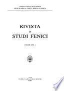 Rivista Di Studi Fenici