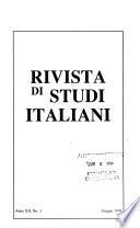 Rivista Di Studi Italiani