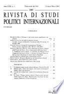 Rivista di studi politici internazionali
