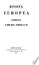Rivista europea ...