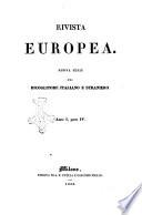 Rivista europea nuova serie del Ricoglitore italiano e straniero
