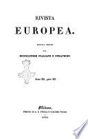 Rivista europea nuova serie del Ricoglitore italiano e straniero