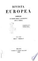 Rivista europea nuova serie del Ricoglitore italiano e straniero