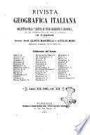 Rivista geografica italiana e Bollettino della Societa di studi geografici e coloniali in Firenze