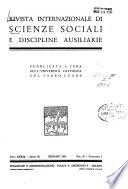 Rivista internazionale di scienze sociali e discipline ausiliarie