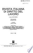 Rivista italiana di diritto del lavoro