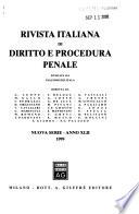 Rivista italiana di diritto e procedura penale
