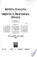 Rivista italiana di diritto e procedura penale