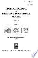 Rivista italiana di diritto e procedura penale