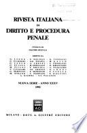 Rivista italiana di diritto e procedura penale