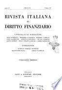 Rivista italiana di diritto finanziario
