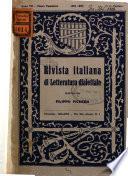 Rivista italiana di letteratura dialettale