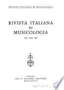 Rivista italiana di musicologia