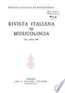 Rivista italiana di musicologia